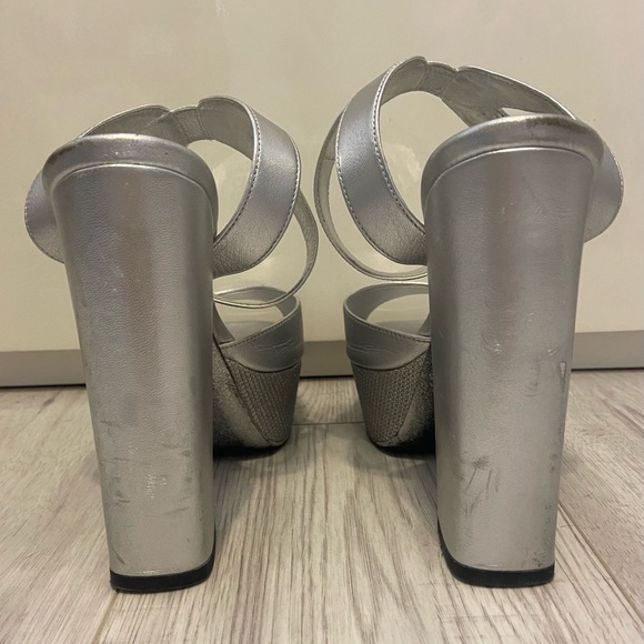 Baldan Leather Platform Sandals 5.5” Heels Shoes Sz 37 ~Light signs of preloved - Picture 7 of 11